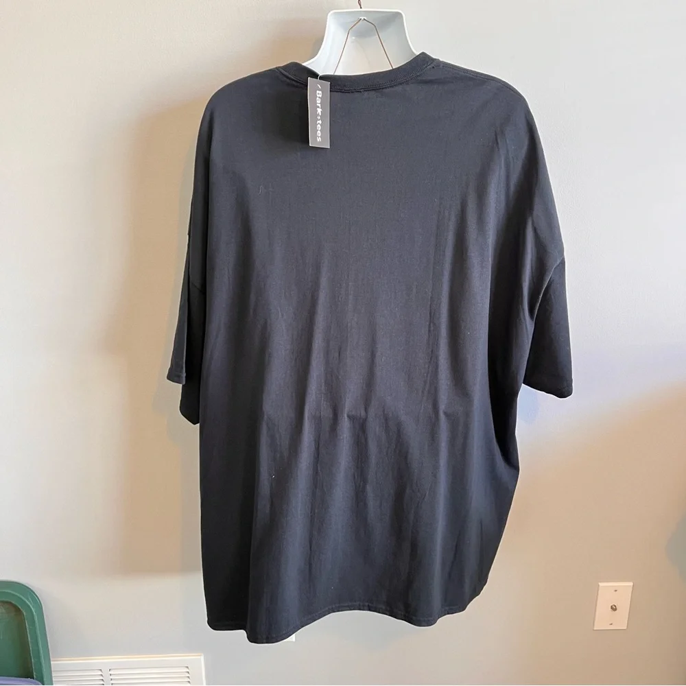 Gildan Ultra Cotton Bark Tees 5XL Black Graphic Ghost Short Sleeve T-Shirt